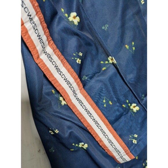 WESC Floral Track Pants Blue Side Stripe Womens XL Joggers Athleisure Y2K Sporty - Picture 5 of 5